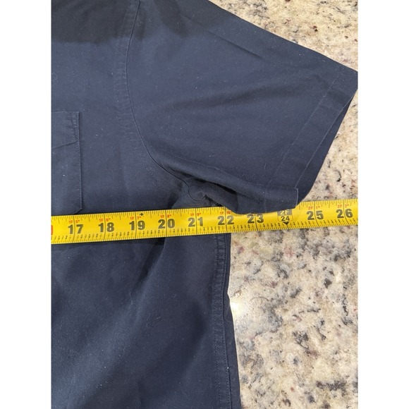 Superdry Shirt Men's XL Navy Blue Short Sleeve Button Down British Design Cotton - Picture 7 of 8